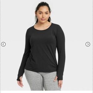 Women's Essential Crewneck Long Sleeve T-Shirt - All in Motion size XXL
